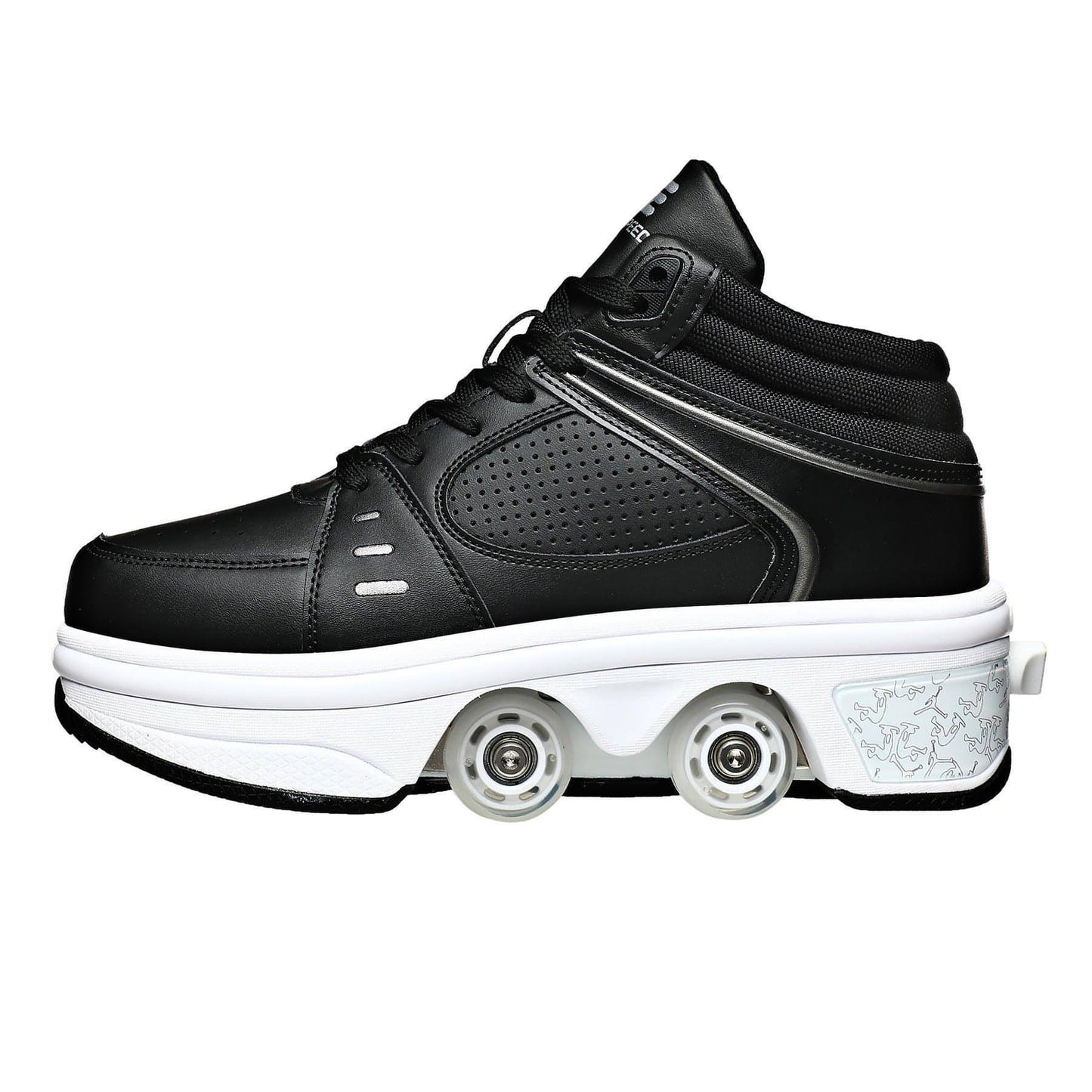 Bom produto patins de rolos de uso duplo, sapatos deformados, patins de rolos de linha dupla