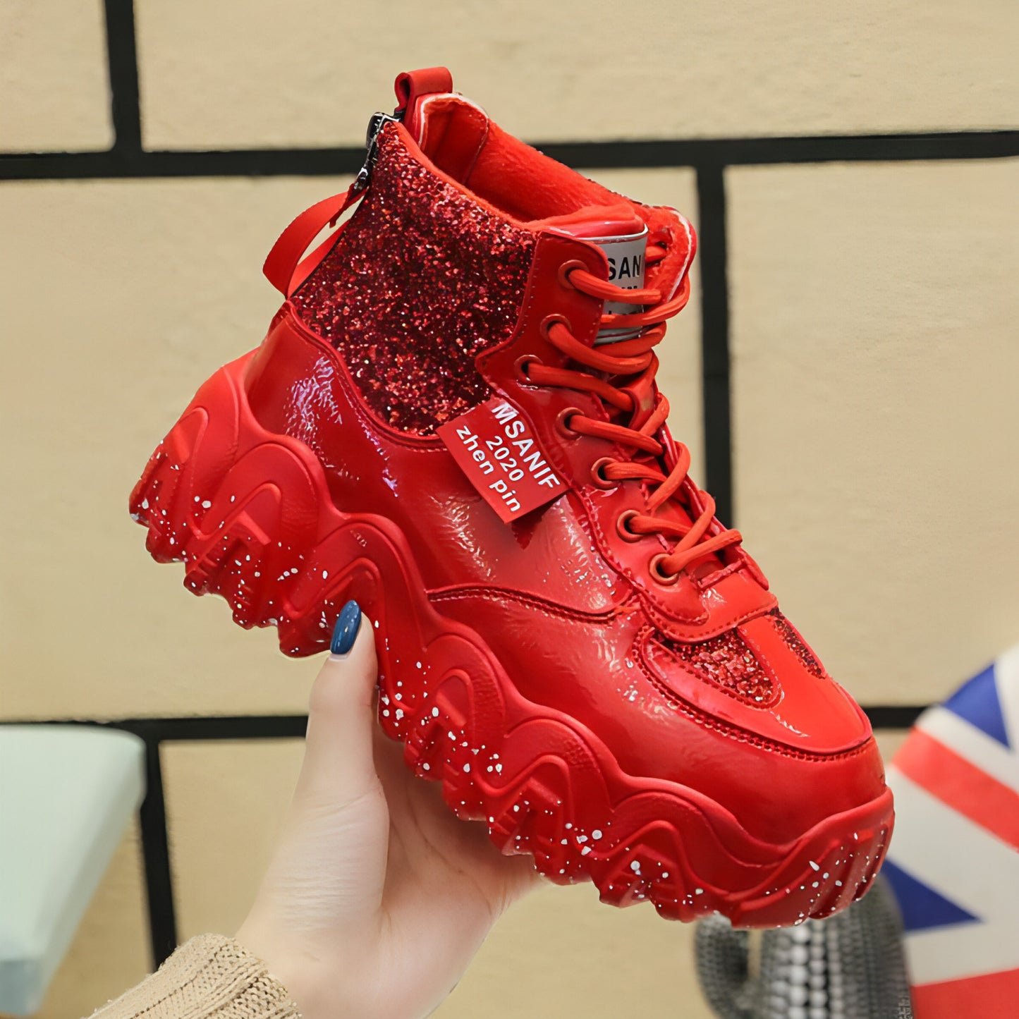 Big wavy snowflake daddy shoes women
