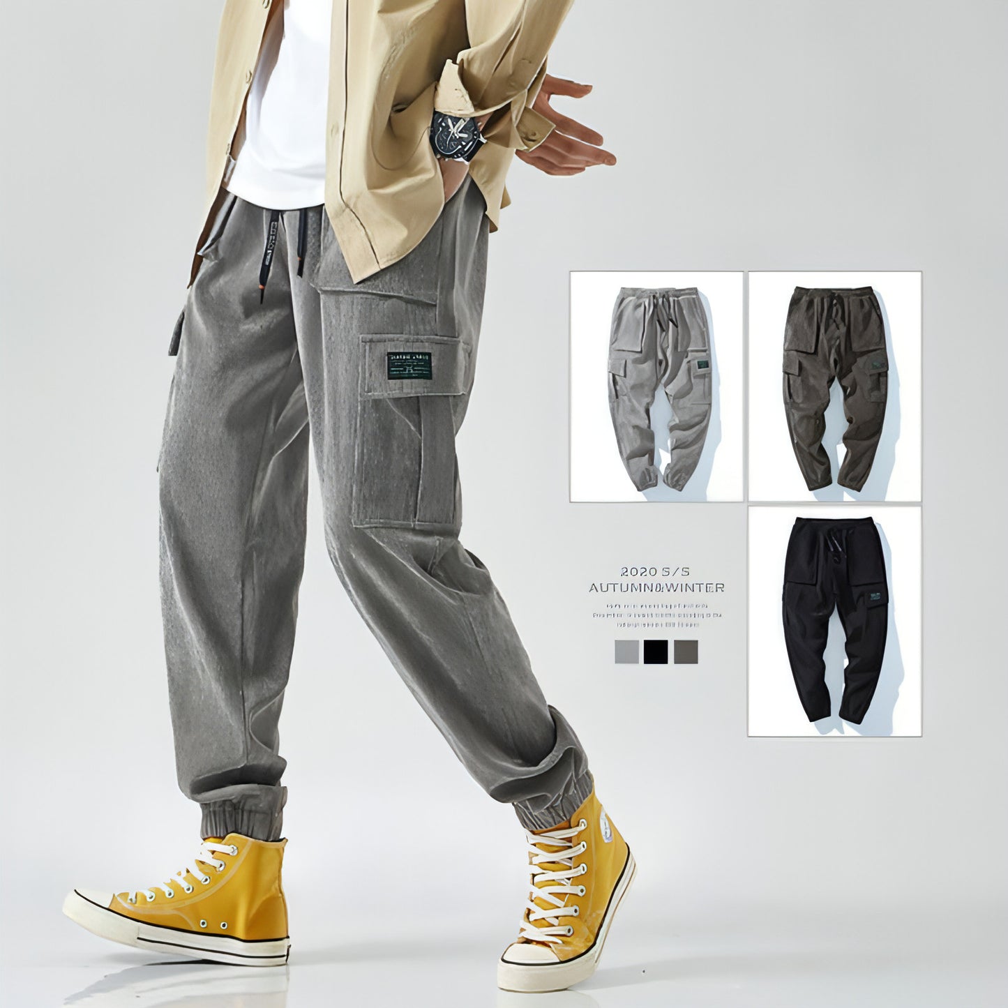 Men's Retro Loose Striped Casual Harem (Jeans & Pants)