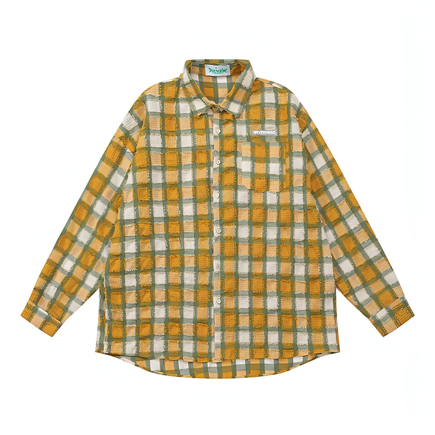 Loose Casual High Street Frayed Design Lapel Women DressShirt