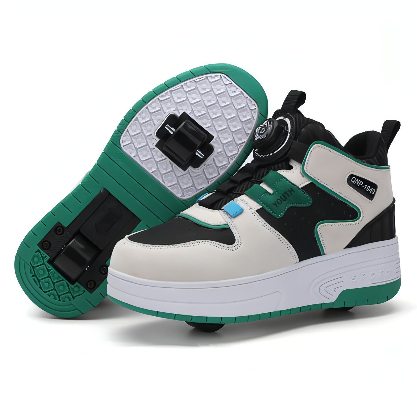 Mesh Double Wheel Heelys Childrening Luminous Charging Skate Shotos de skate de skate