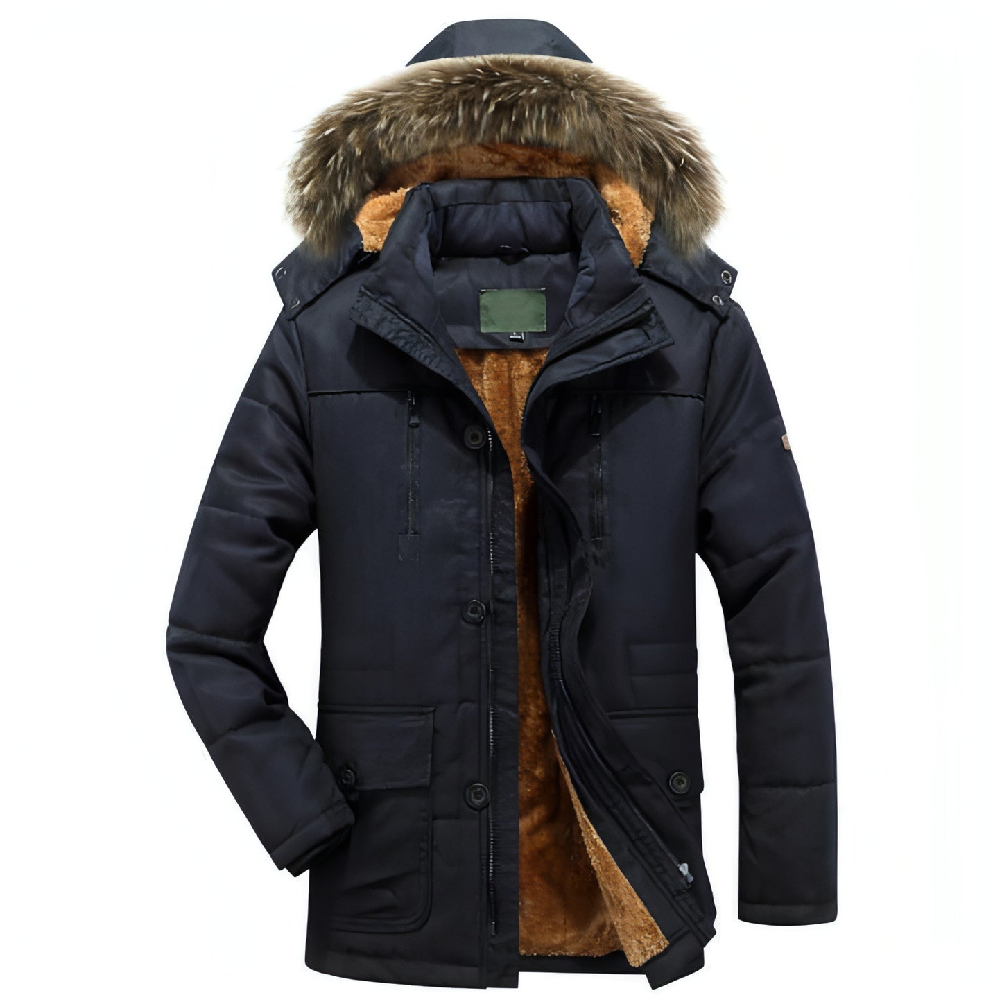 Jacket Fleece-lined Thickened Military Coat For Men