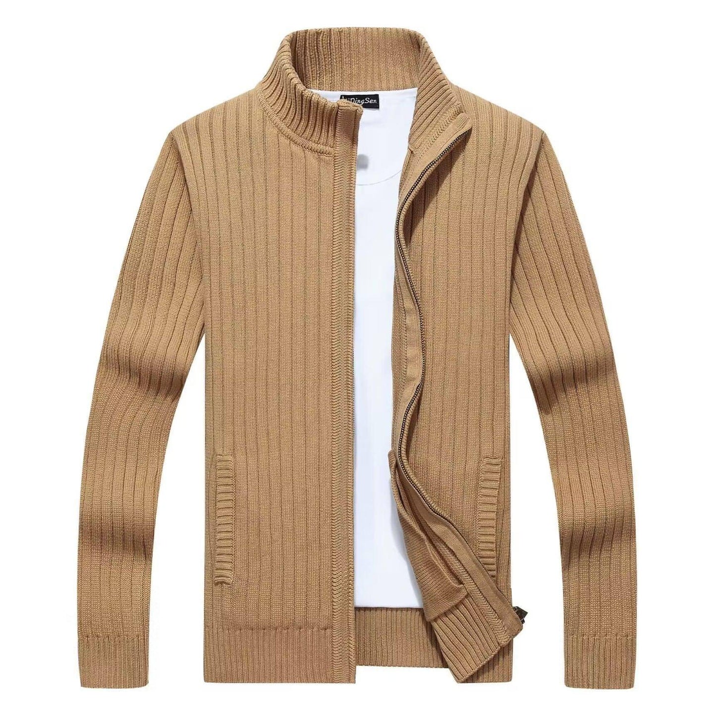Reißverschluss-Oberbekleidung-Pullover-Mantel für Herren, mit Fleece gefüttert, verdickter Winter