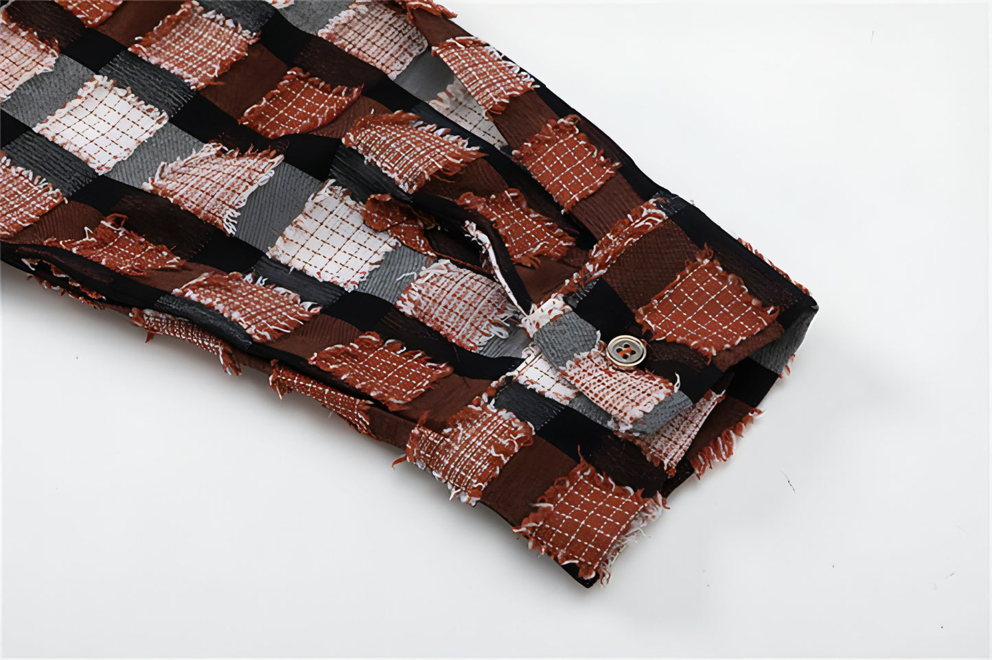 Loose Casual High Street Frayed Design Lapel Women DressShirt