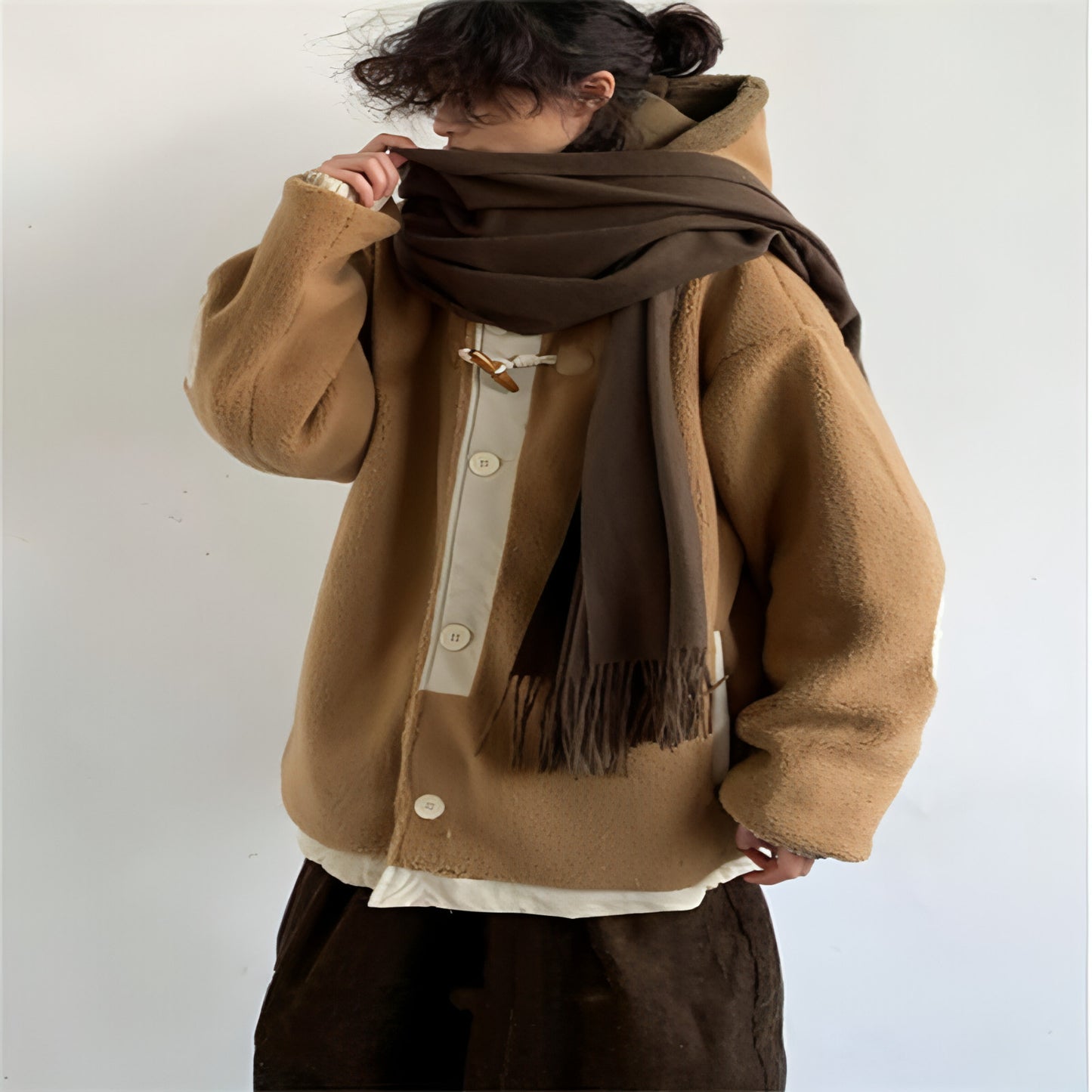 Chaqueta acolchada de algodón y forro polar para hombre y mujer