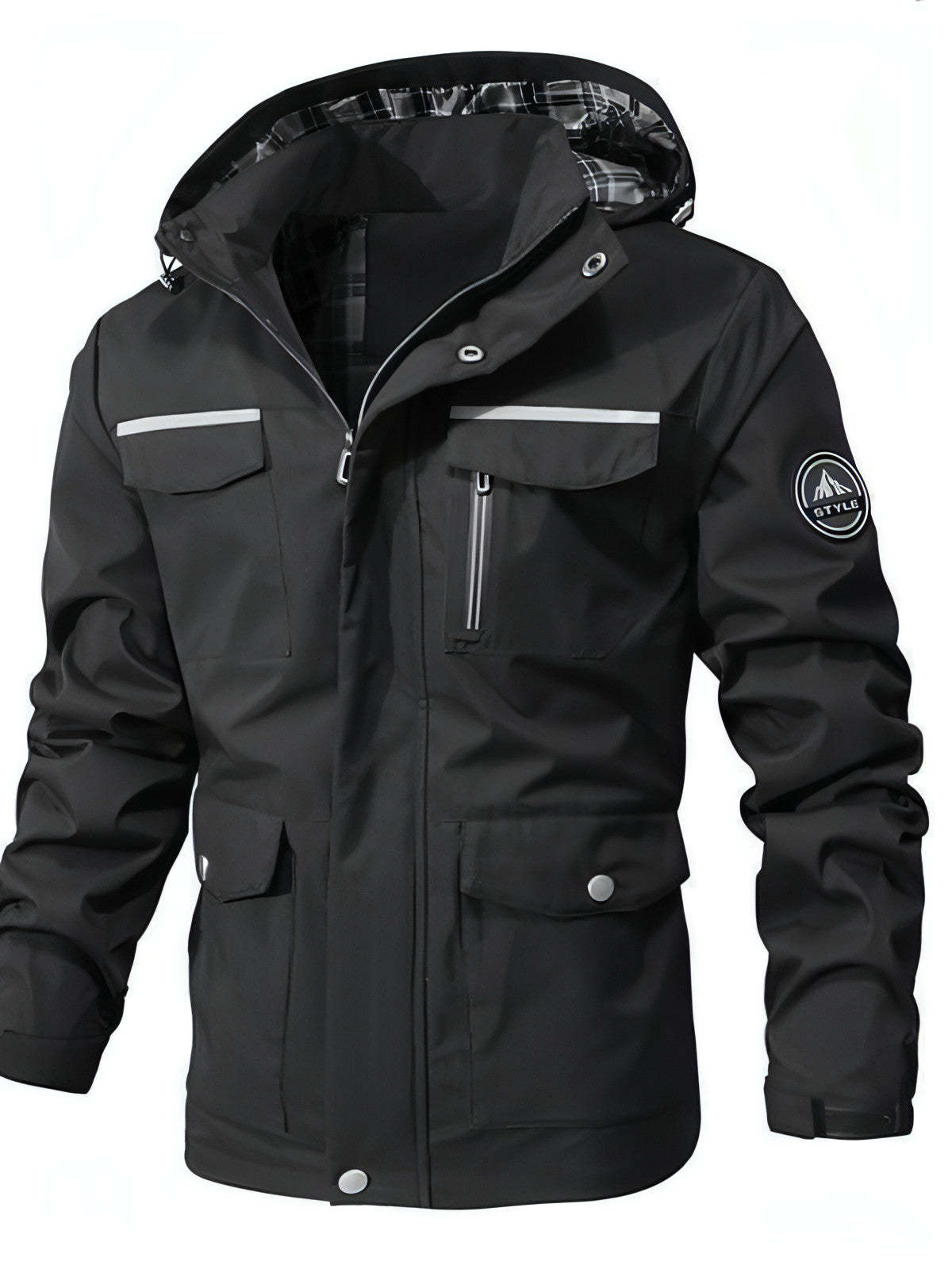 A.1 Men's Fashion Casual Breathable Mid-length Hooded Trench Coat