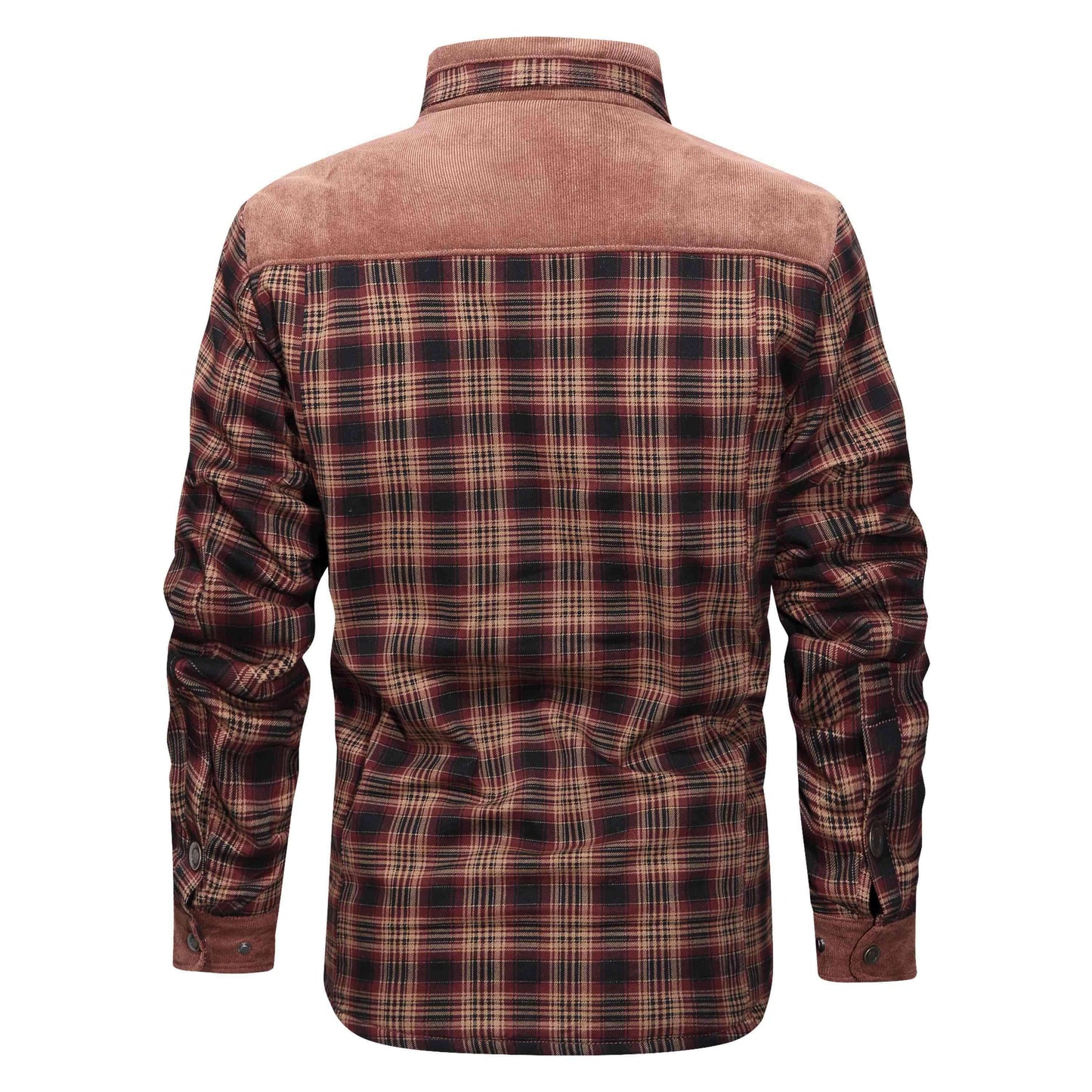Verdickte Jacke mit klassischem kariertem Flauschfleece-Innenfutter