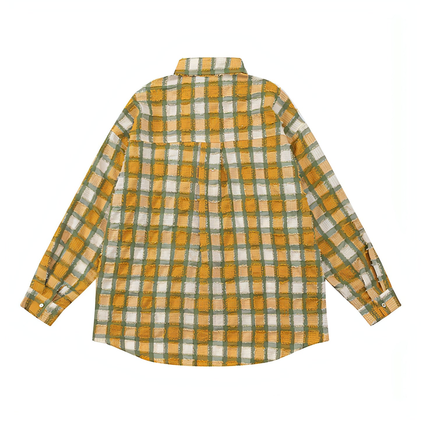 Loose Casual High Street Frayed Design Lapel Women DressShirt