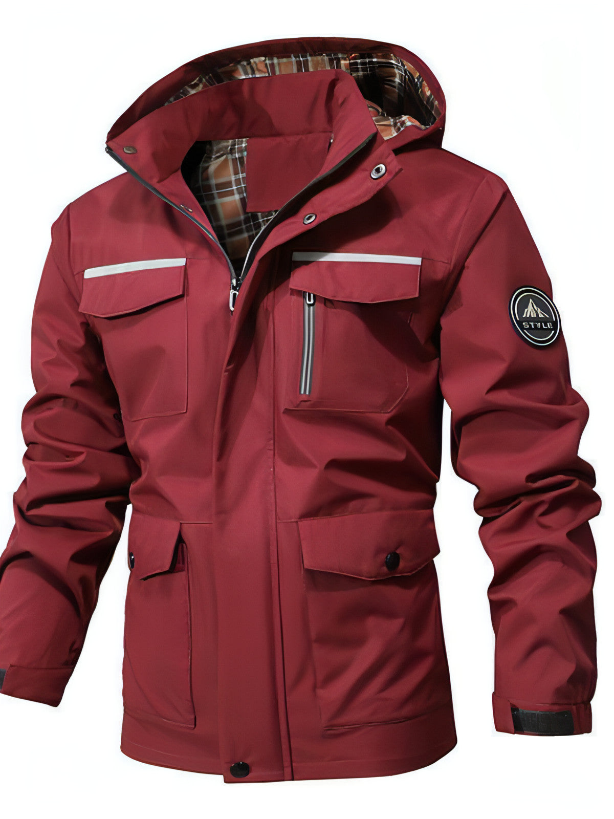 A.1 Men's Fashion Casual Breathable Mid-length Hooded Trench Coat