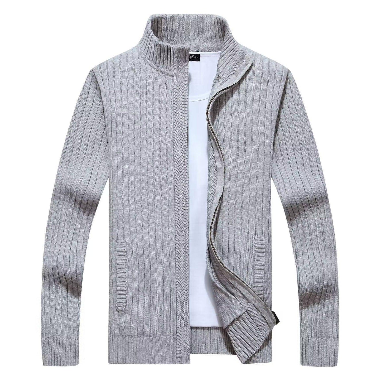 Reißverschluss-Oberbekleidung-Pullover-Mantel für Herren, mit Fleece gefüttert, verdickter Winter