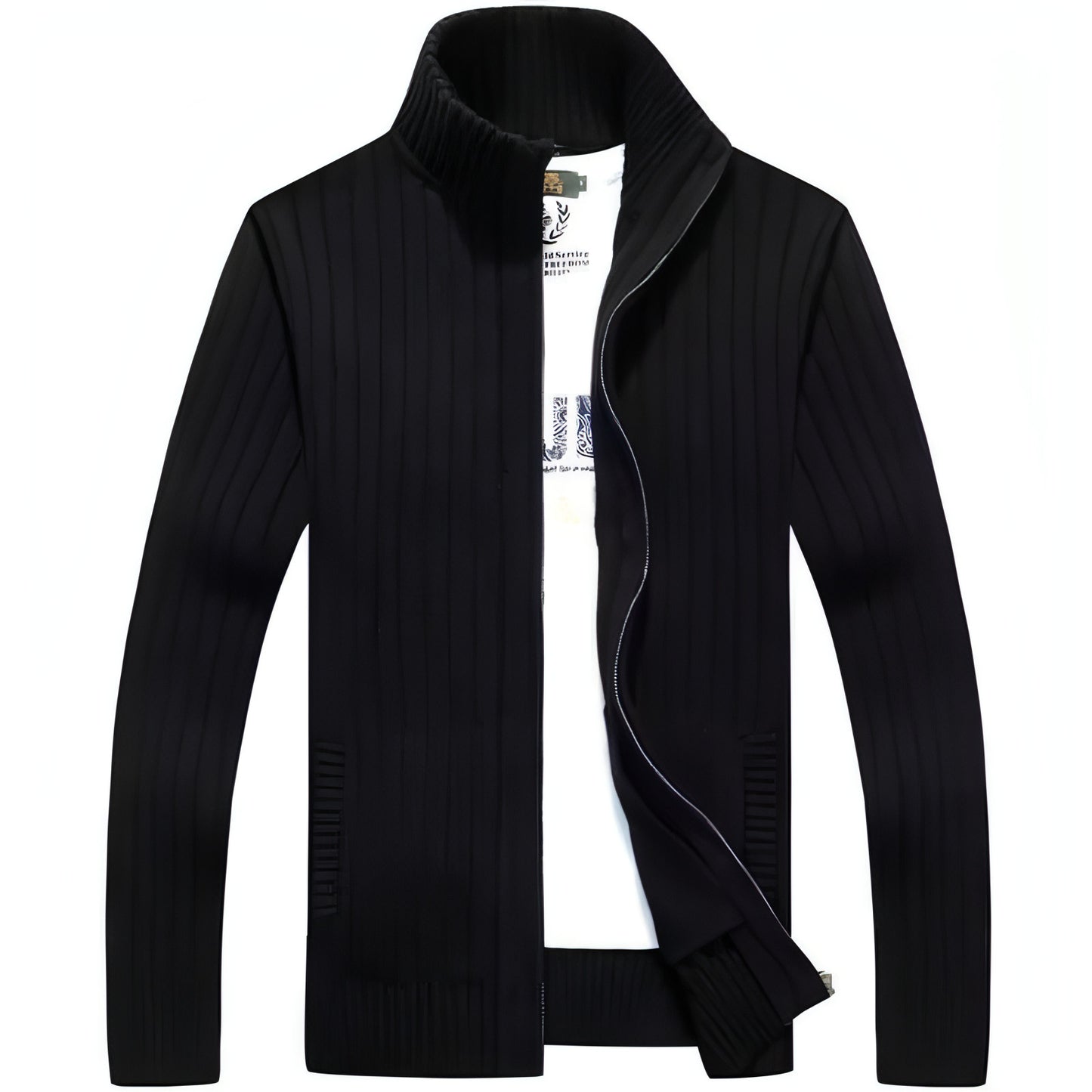 Reißverschluss-Oberbekleidung-Pullover-Mantel für Herren, mit Fleece gefüttert, verdickter Winter