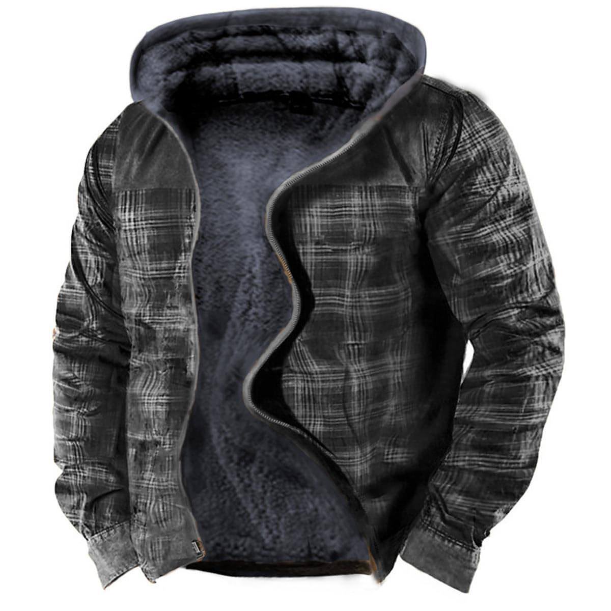 Suéter impresso com capuz masculino
