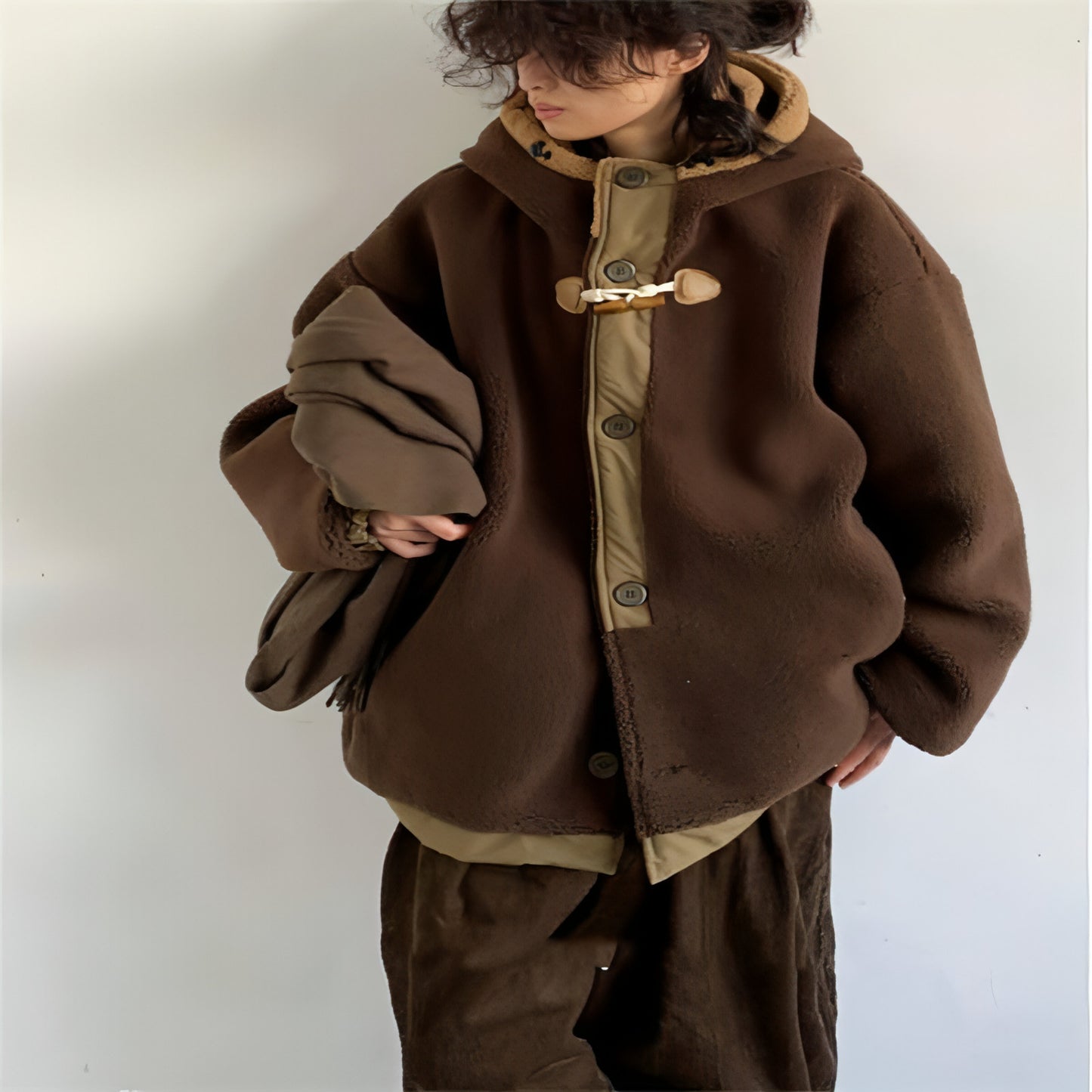 Chaqueta acolchada de algodón y forro polar para hombre y mujer
