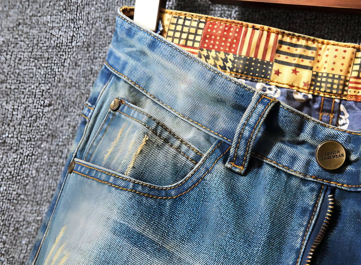 Hong Kong Style Ripped Jeans American Casual Loose Men