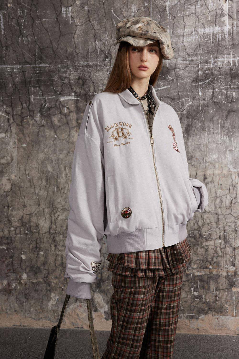 Lapel Baseball Uniform Jacket Men