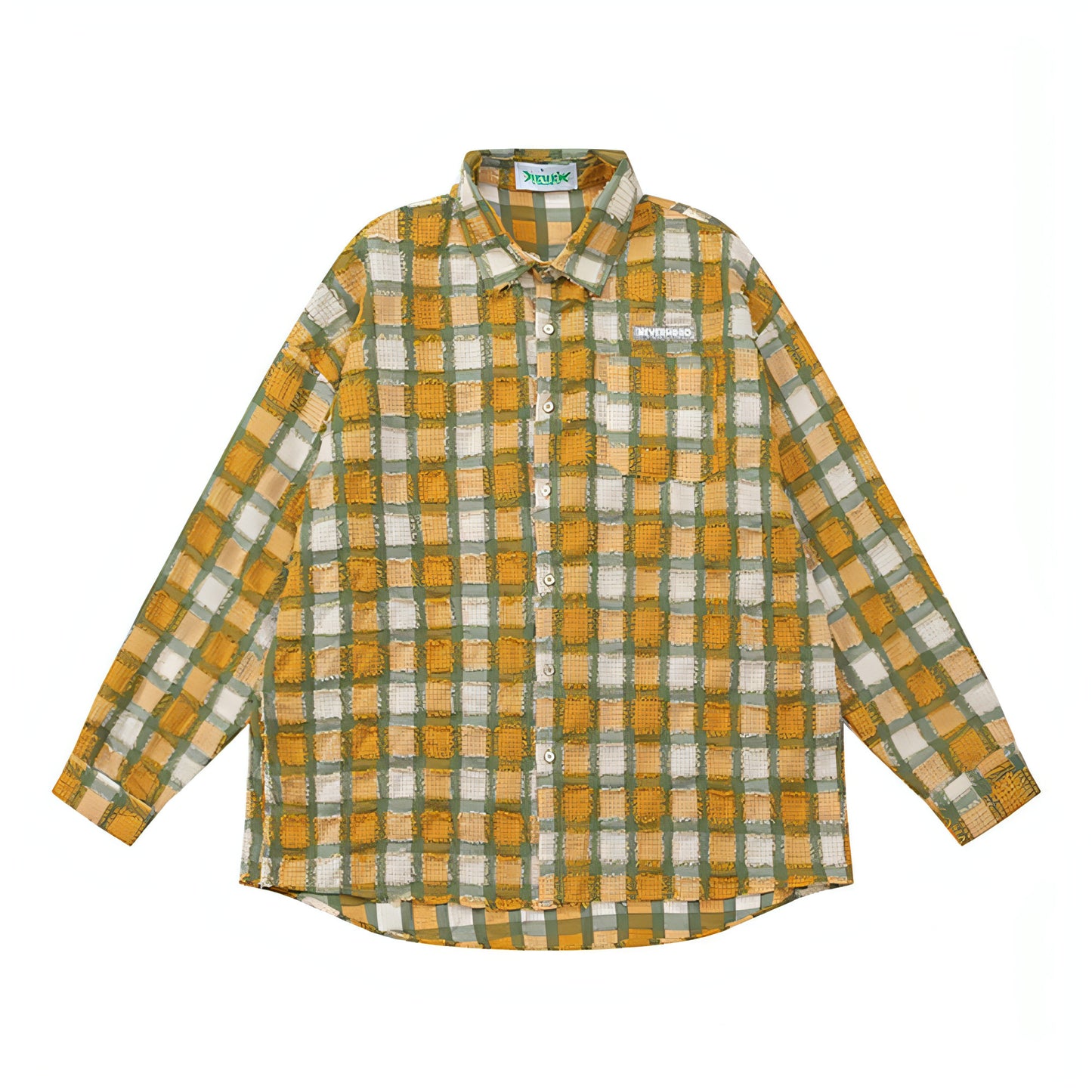 Loose Casual High Street Frayed Design Lapel Women DressShirt