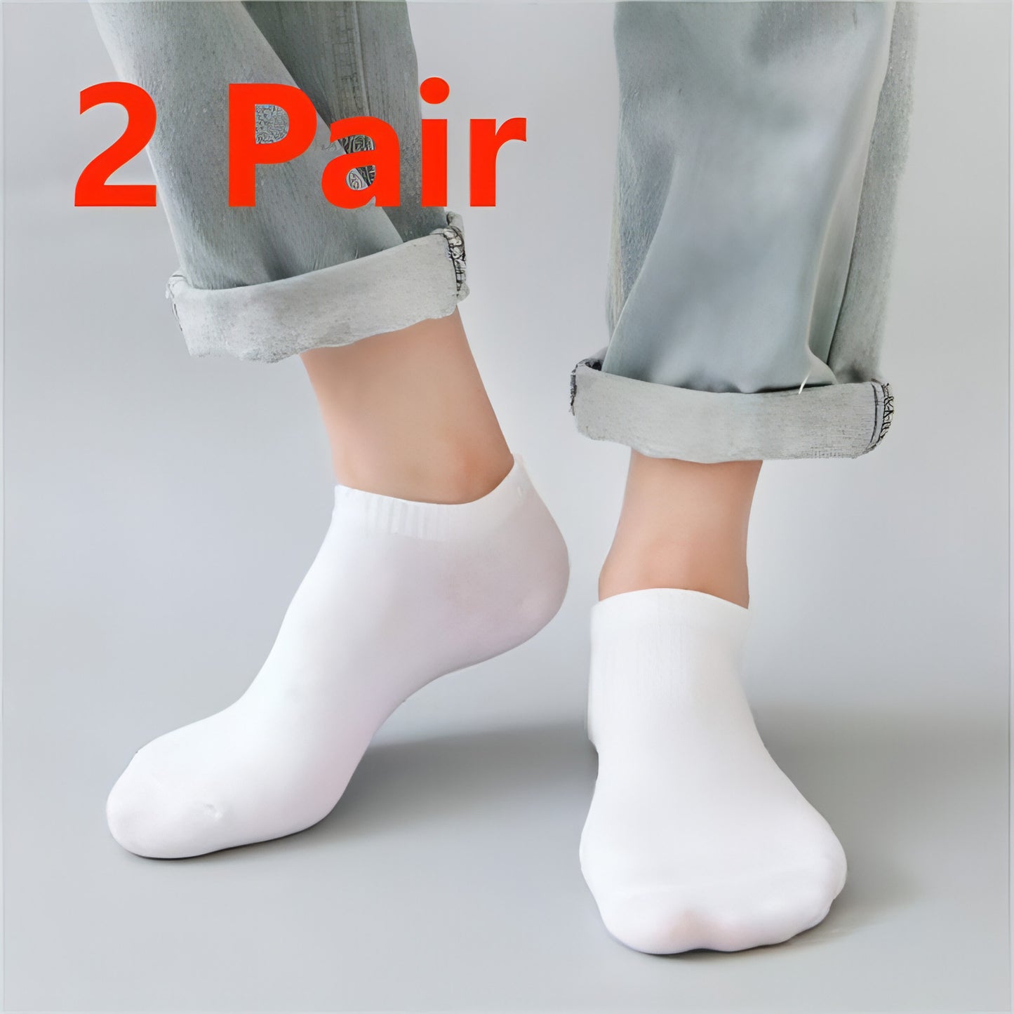 Men's Odor Resistant Low Cut Shallow Mouthed Invisible Boat Socks