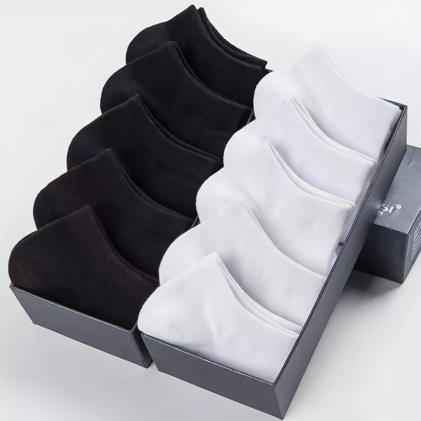 Men's Odor Resistant Low Cut Shallow Mouthed Invisible Boat Socks