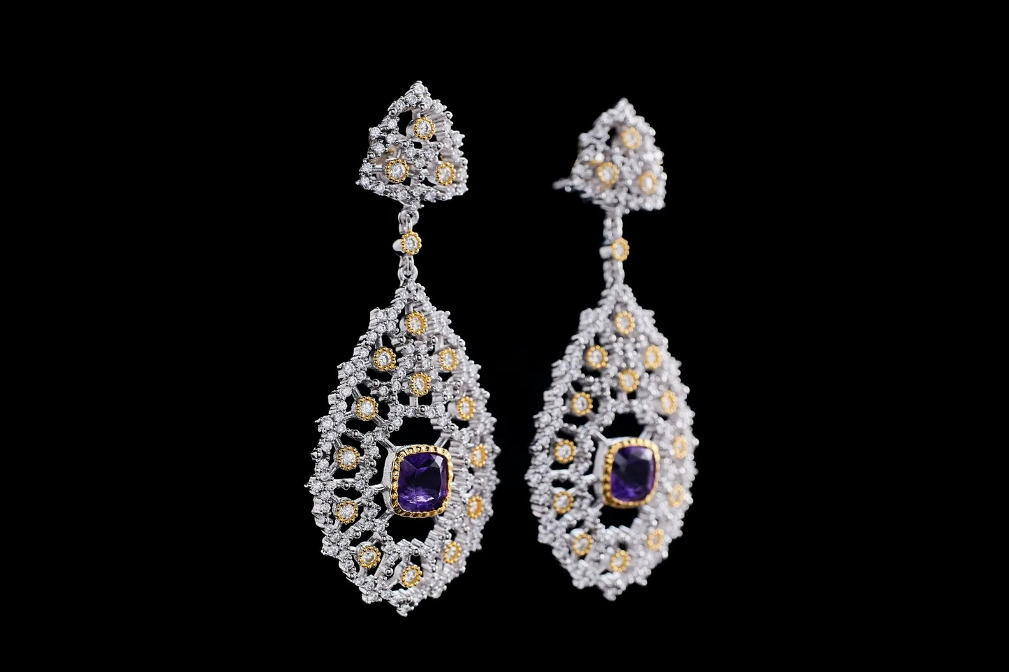 Luxury Custom 925 Silver Blue Luxury Earrings