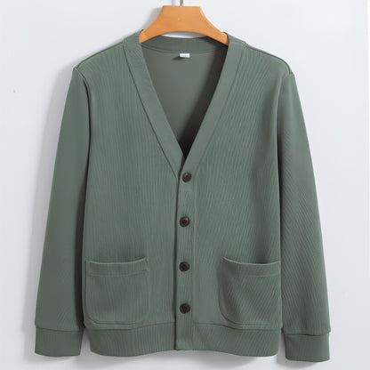 Cotton V-neck Sweatshirt Women's Cardigan Jacket