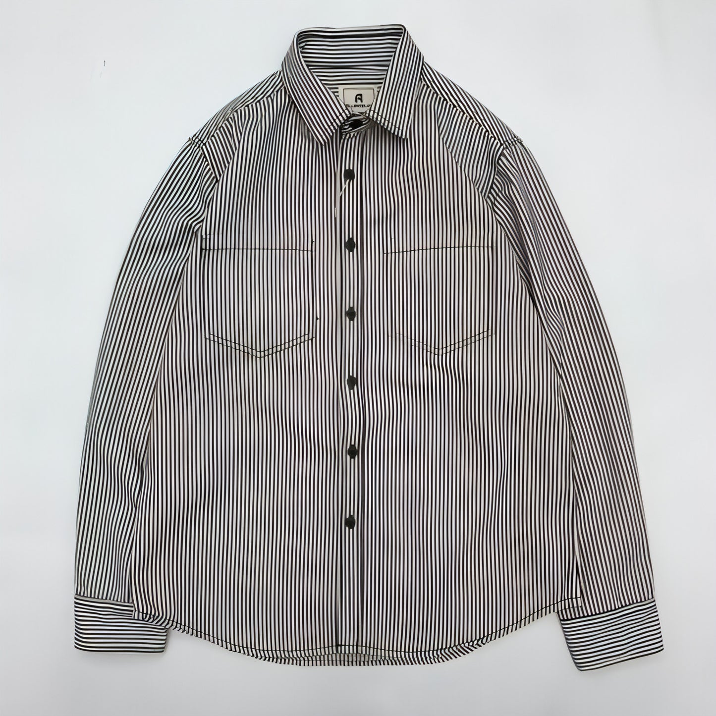 Letter Long Sleeve Loose Boys Summer Trendy All-match Casual DressShirt