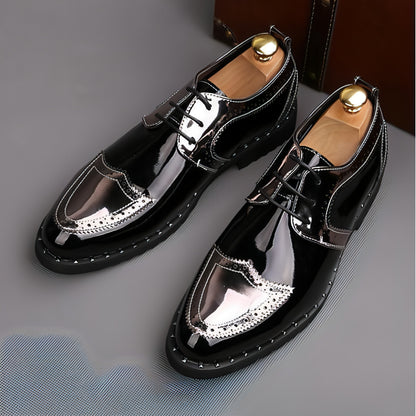 Verão britânico apontado com sapatos de couro casual homens