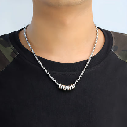 Minimalist Stainless Steel Beaded Necklace – Timeless & Elegant!