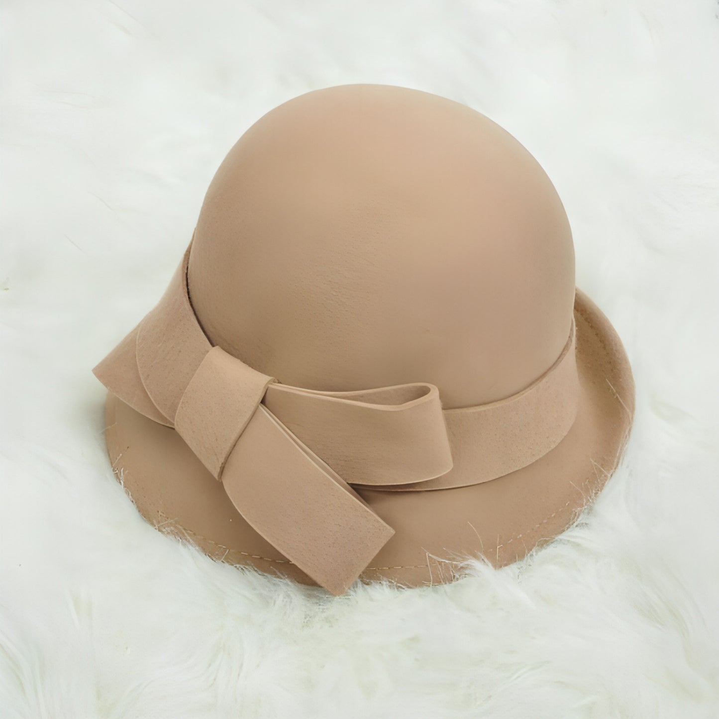 Woolen Big Bow Dome Fisherman's Basin Hat