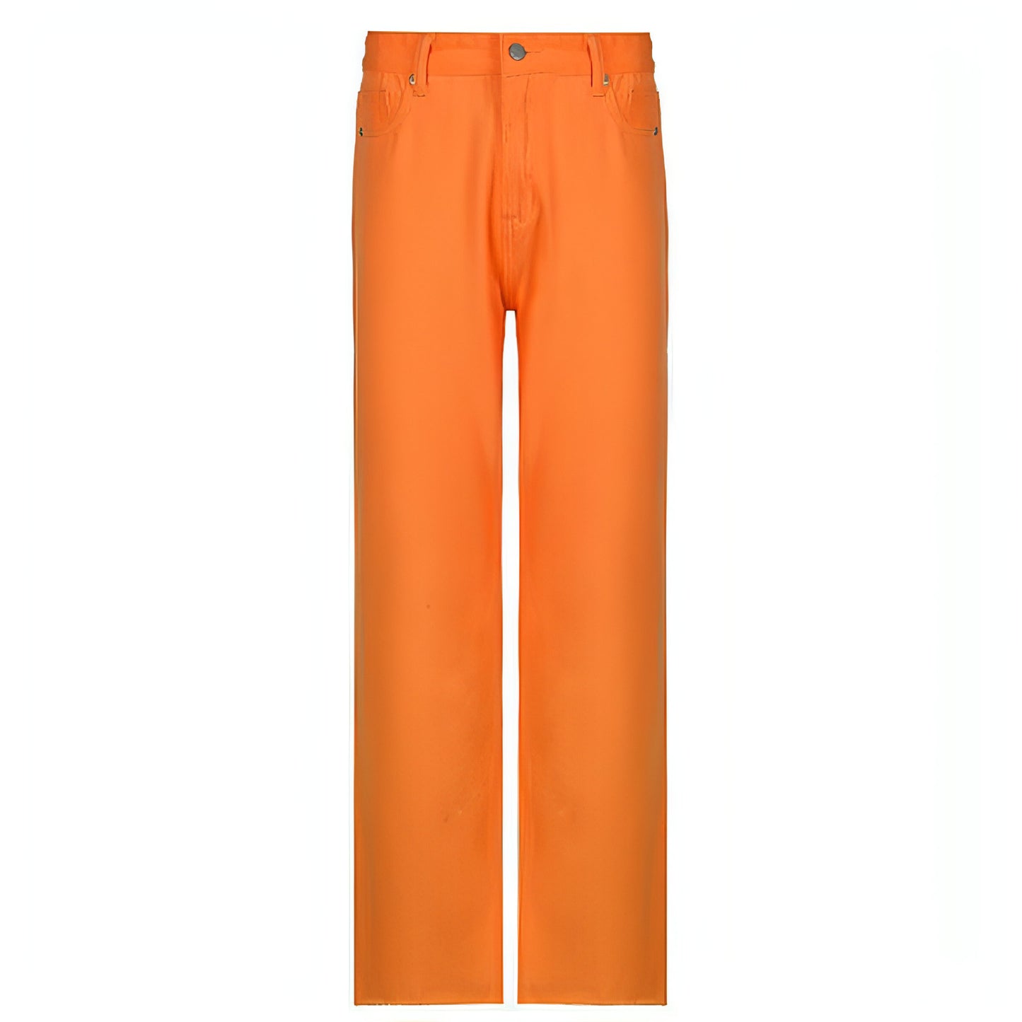 Net Red Colored High-Waist Jeans Women