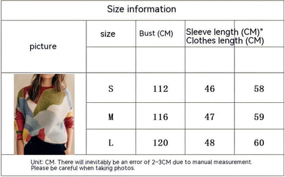 Fashion Elegant Crew Neck Pullover Sweater Women
