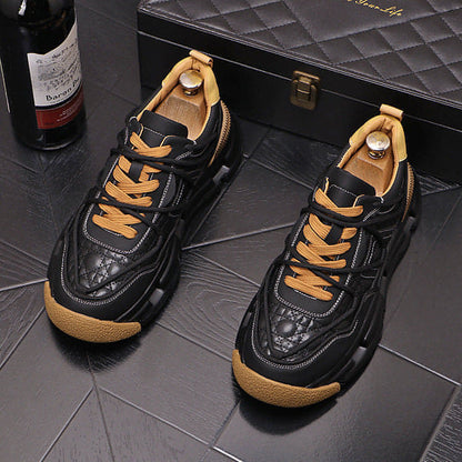 Men’s Color-Block Thermal Sneakers – Plush Lined, Casual Everyday Comfort