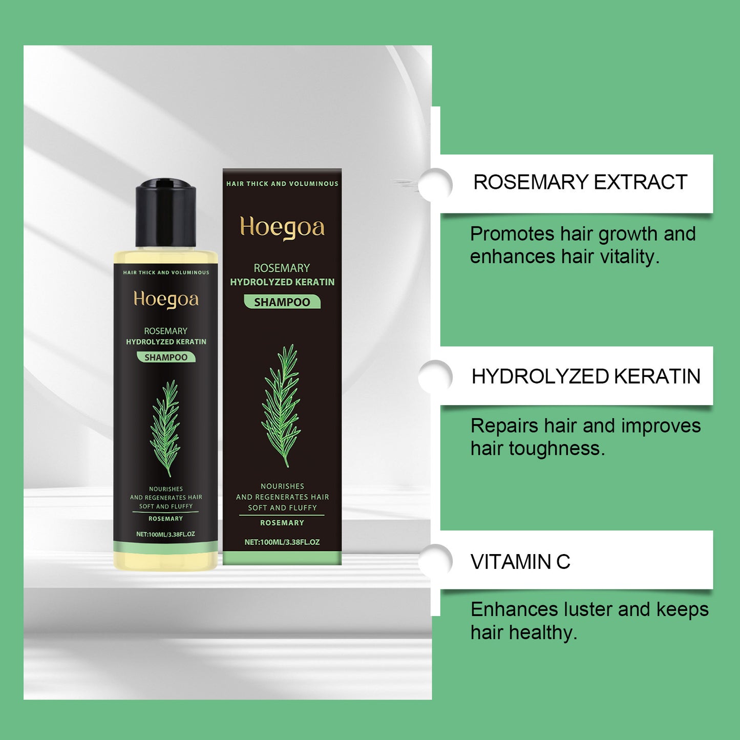 Hoegoa™ Herbal Essence Shampoo – Rosemary-Infused Growth & Control