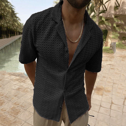 European & American Lace Polo Shirt – Breathable Summer Elegance