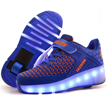 Перезаряжаемые детские одиночные роликовые коньки Heelys