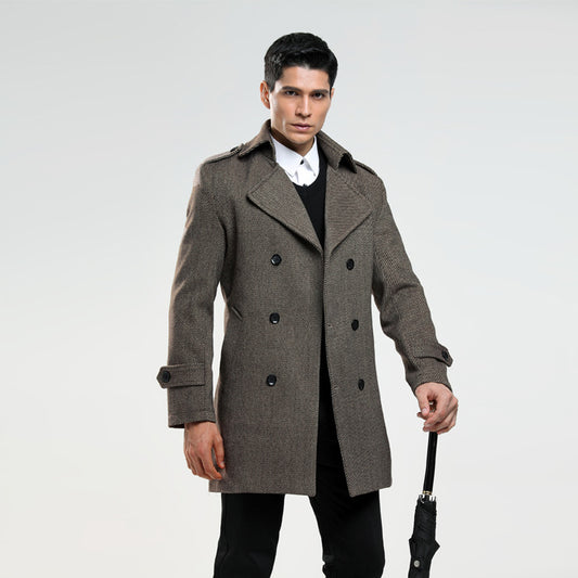 Korean Chic™ Men's Wool Coat – Sophistication & Modern Style