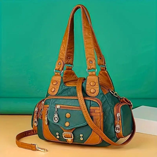 VALENZIA™ Vintage Leather Canvas Bag
