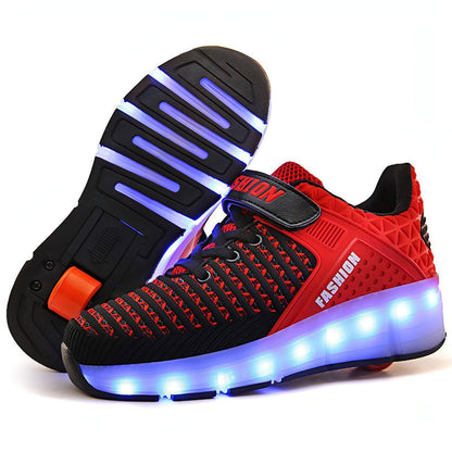 Перезаряжаемые детские одиночные роликовые коньки Heelys