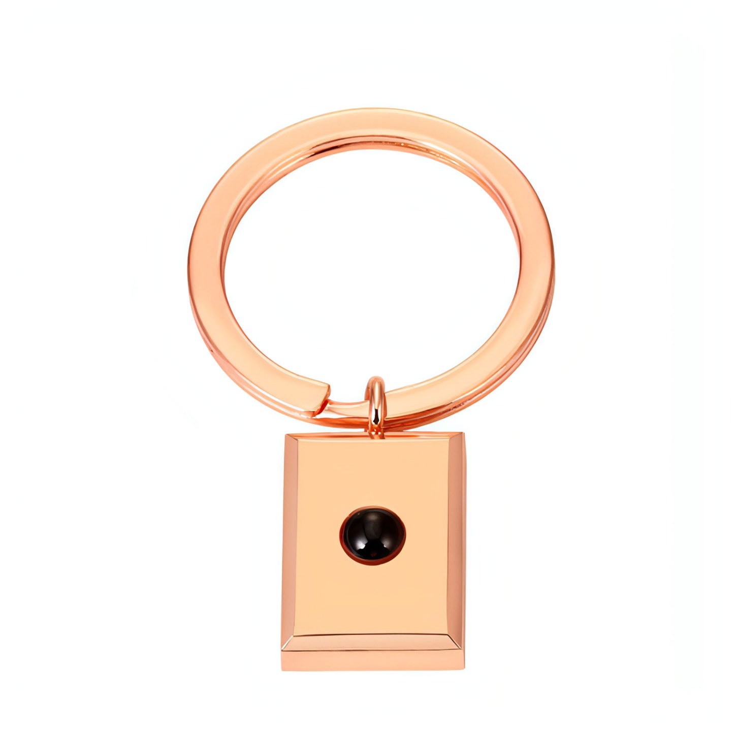 Customized Square Keychain Pendant with Bracelet & Projection Photo
