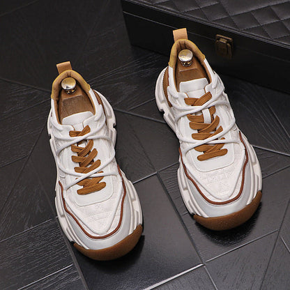 Men’s Color-Block Thermal Sneakers – Plush Lined, Casual Everyday Comfort