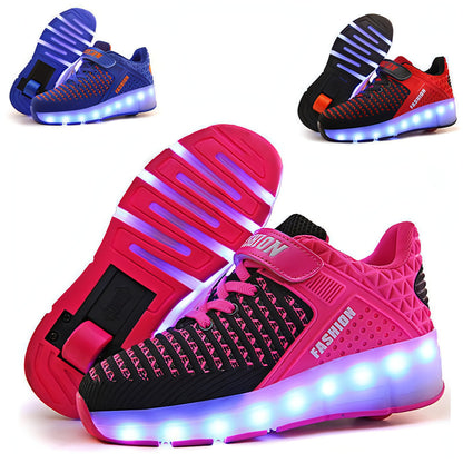 Перезаряжаемые детские одиночные роликовые коньки Heelys