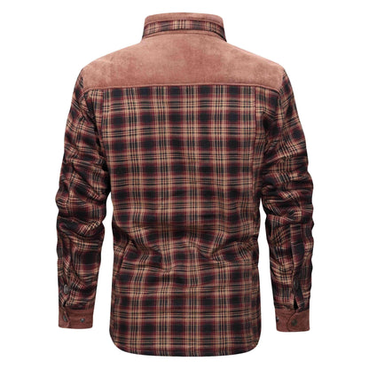 Verdickte Jacke mit klassischem kariertem Flauschfleece-Innenfutter