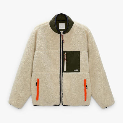 Herren Herbst und Winter Nähte Fleece Jacke Mantel