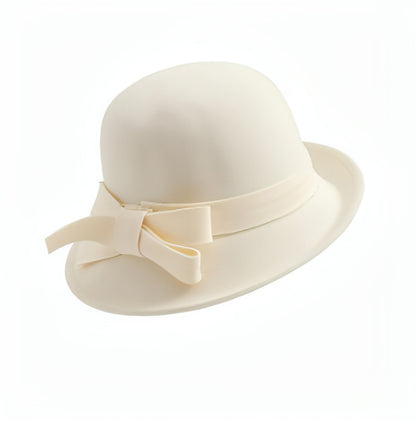 Woolen Big Bow Dome Fisherman's Basin Hat