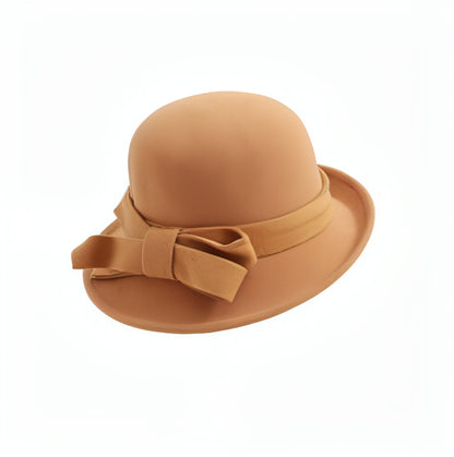 Woolen Big Bow Dome Fisherman's Basin Hat