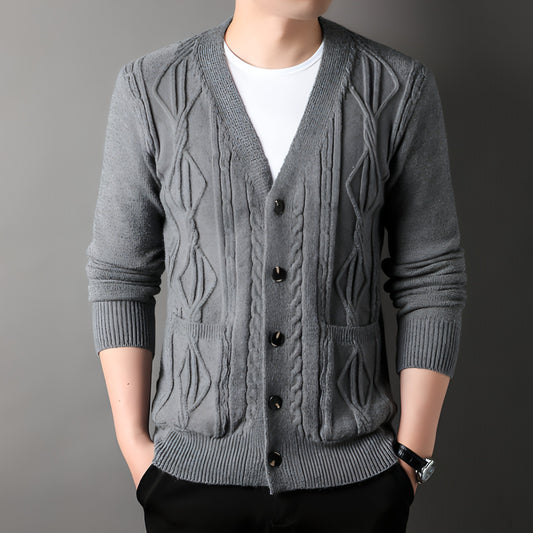 Gebreide vest rhombus losse casual trui jas mannen