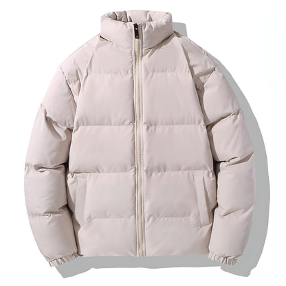Chaqueta informal de algodón acolchado de color liso para hombre
