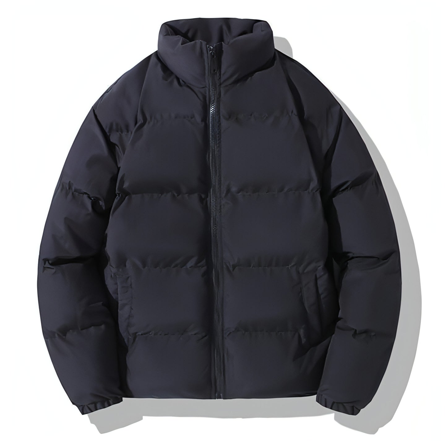 Chaqueta informal de algodón acolchado de color liso para hombre