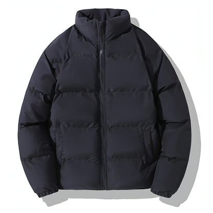 Chaqueta informal de algodón acolchado de color liso para hombre