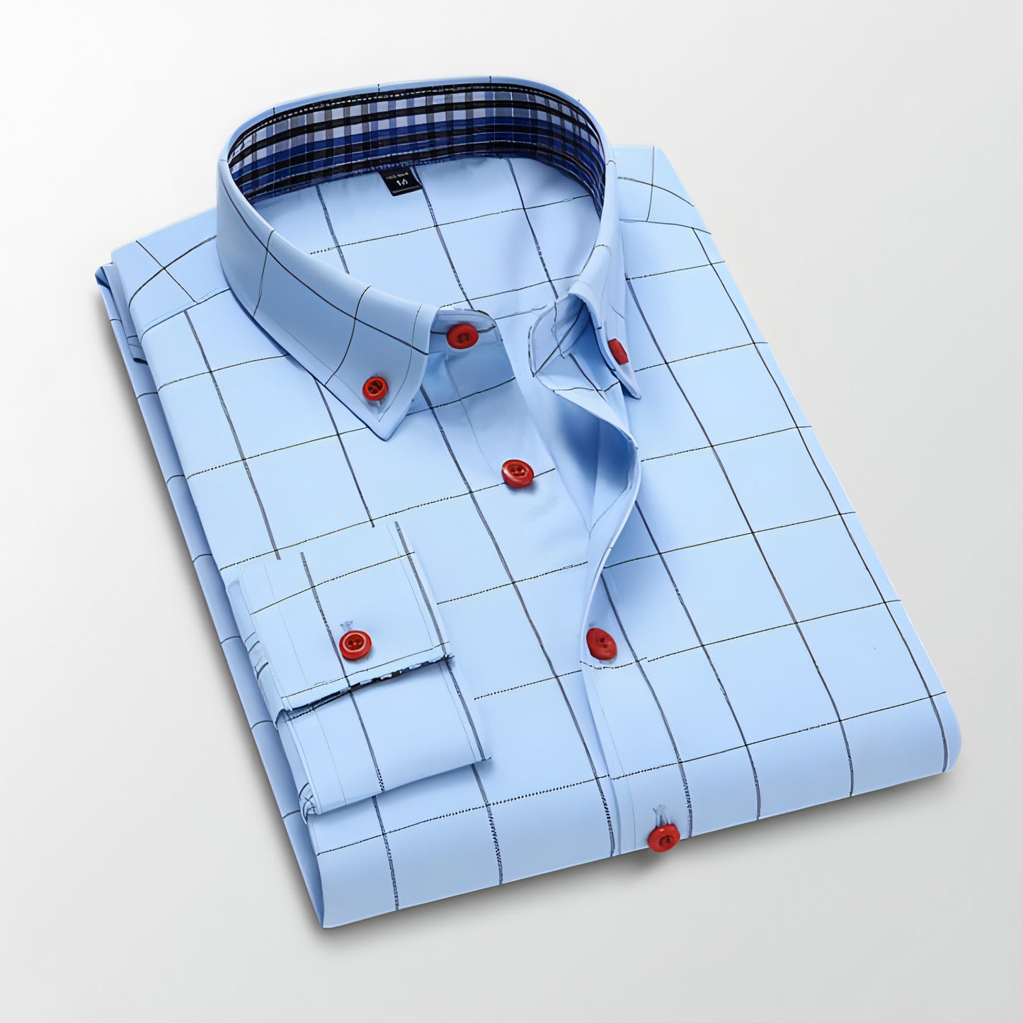 Fall Men's DressShirt Long Sleeve Casual Slim Fit