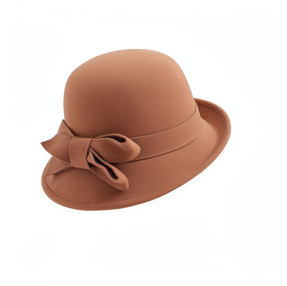 Woolen Big Bow Dome Fisherman's Basin Hat